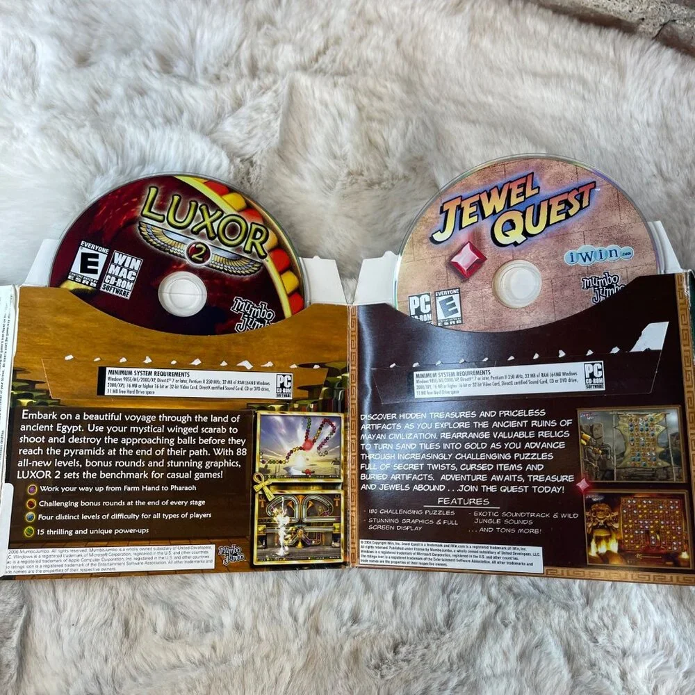 Mumbo Jumbo Premium 6 Pack Games Luxor 2 Jewel Quest PC CD ROM